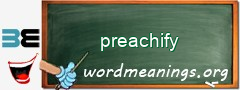 WordMeaning blackboard for preachify